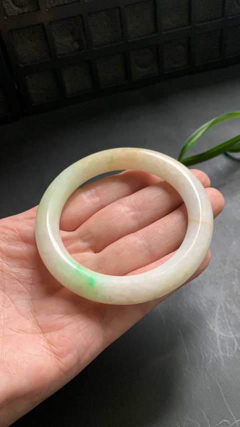 古玩玉器天然翡翠手鐲真品鑒賞圖