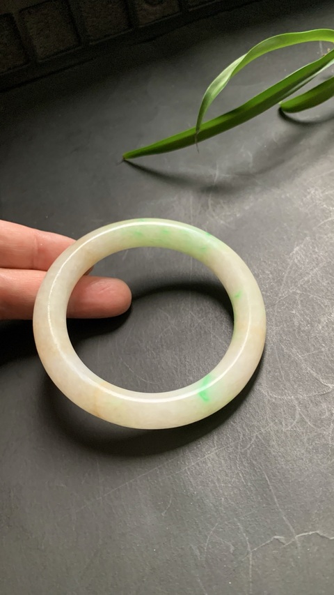 古玩玉器天然翡翠手鐲真品鑒賞圖
