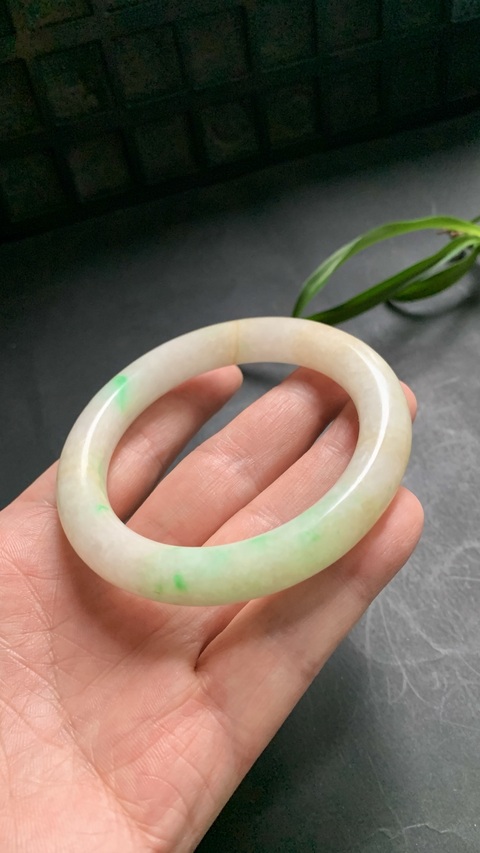 古玩玉器天然翡翠手鐲真品鑒賞圖