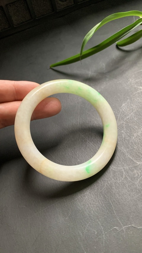 古玩玉器天然翡翠手鐲真品鑒賞圖