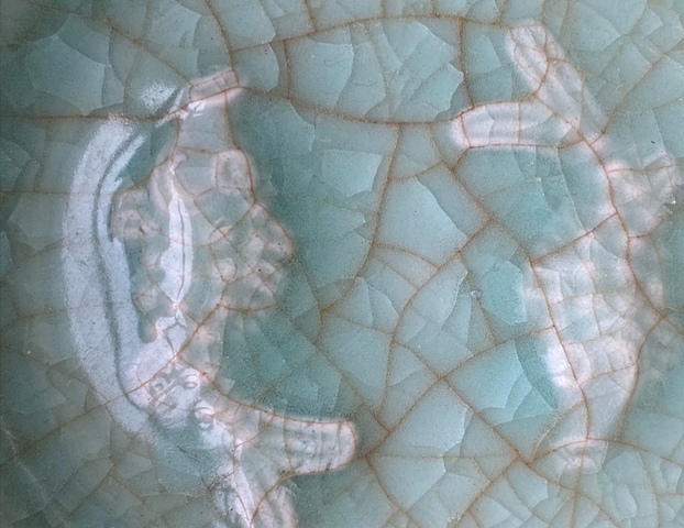 古玩陶瓷龍泉青釉雙魚洗真品鑒賞圖