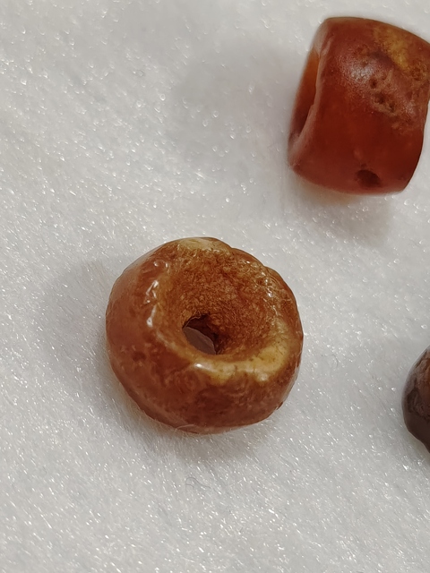 古玩玉器老瑪瑙剁珠真品鑒賞圖