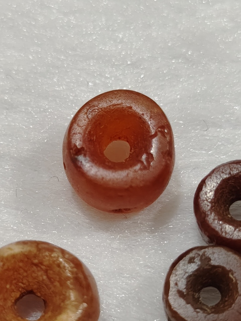 古玩玉器老瑪瑙剁珠真品鑒賞圖