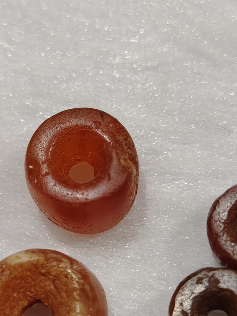 古玩玉器老瑪瑙剁珠真品鑒賞圖