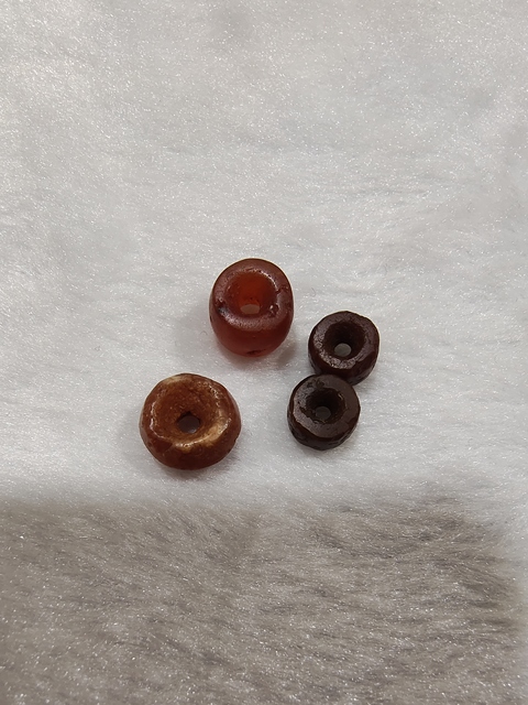 古玩玉器老瑪瑙剁珠真品鑒賞圖