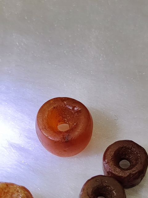 古玩玉器老瑪瑙剁珠真品鑒賞圖