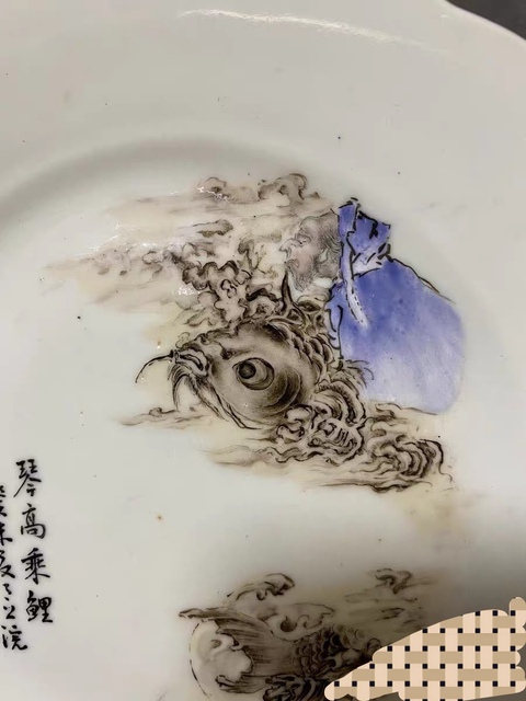 古玩陶瓷魚紋盤真品鑒賞圖