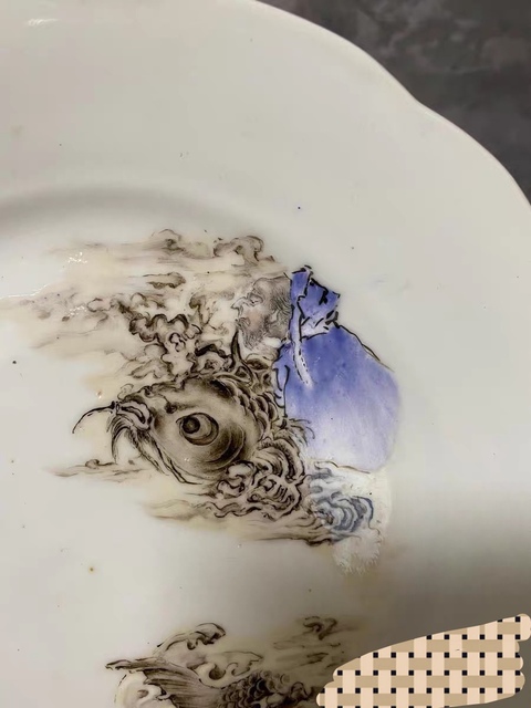 古玩陶瓷魚紋盤真品鑒賞圖