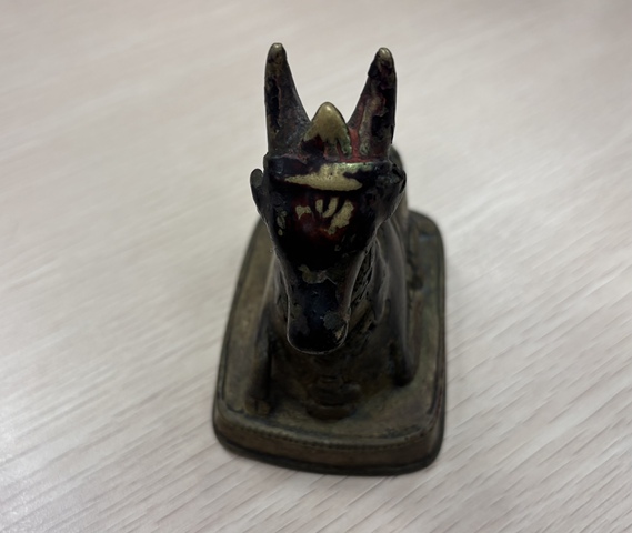古玩銅器尼泊爾銅臥牛真品鑒賞圖