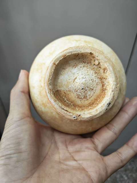 古玩陶瓷青白釉渣斗真品鑒賞圖