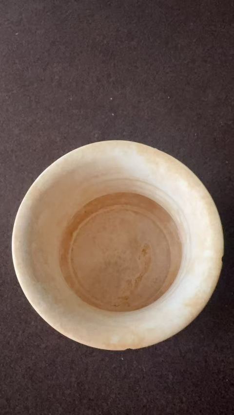 古玩陶瓷青白釉渣斗真品鑒賞圖