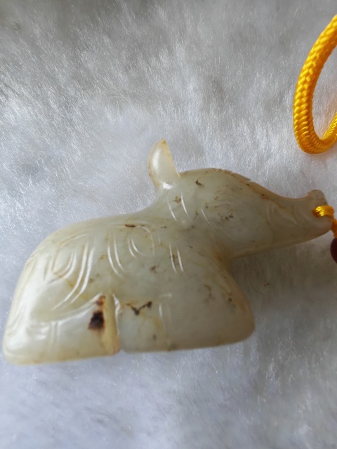古玩玉器和田玉生肖鼠掛件真品鑒賞圖