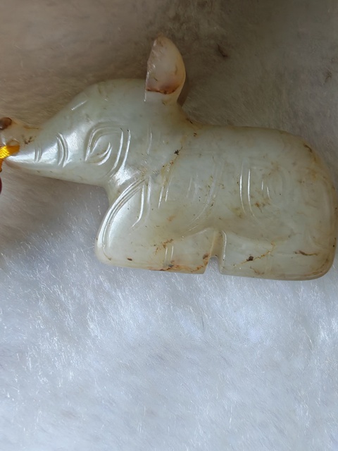 古玩玉器和田玉生肖鼠掛件真品鑒賞圖