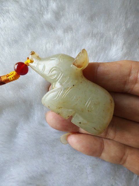 古玩玉器和田玉生肖鼠掛件真品鑒賞圖