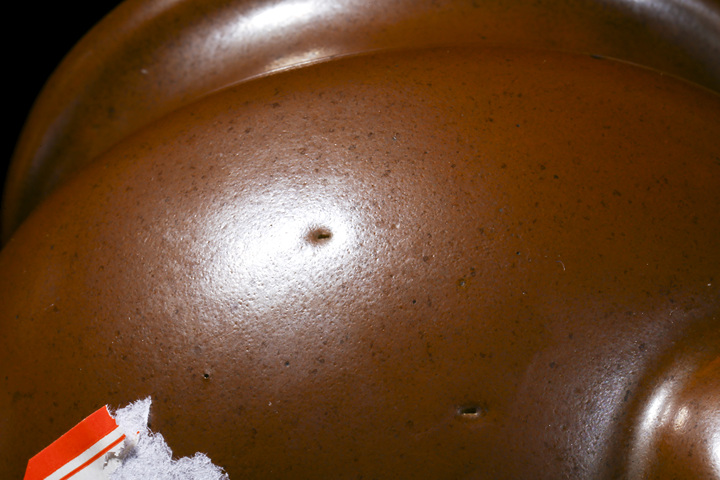 古玩陶瓷清中·紫金釉雙耳三足鼎式爐拍賣，當前價格20904元