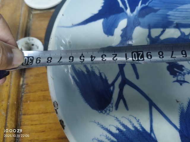 古玩陶瓷牧牛童青花盤真品鑒賞圖
