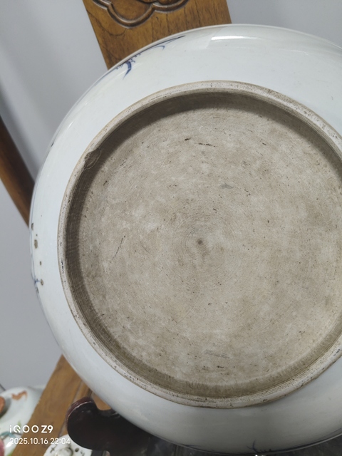 古玩陶瓷牧牛童青花盤真品鑒賞圖