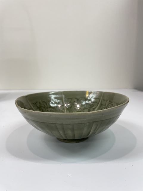 古玩陶瓷耀州窯分組牡丹碗真品鑒賞圖