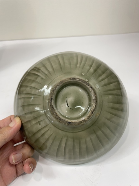 古玩陶瓷耀州窯分組牡丹碗真品鑒賞圖