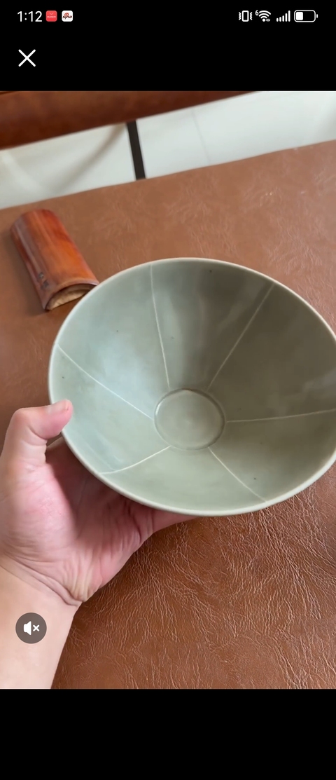 古玩陶瓷耀州窯六出筋碗真品鑒賞圖