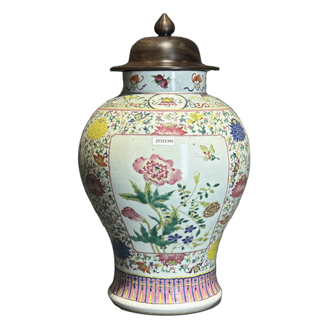古玩陶瓷粉彩將軍罐真品鑒賞圖