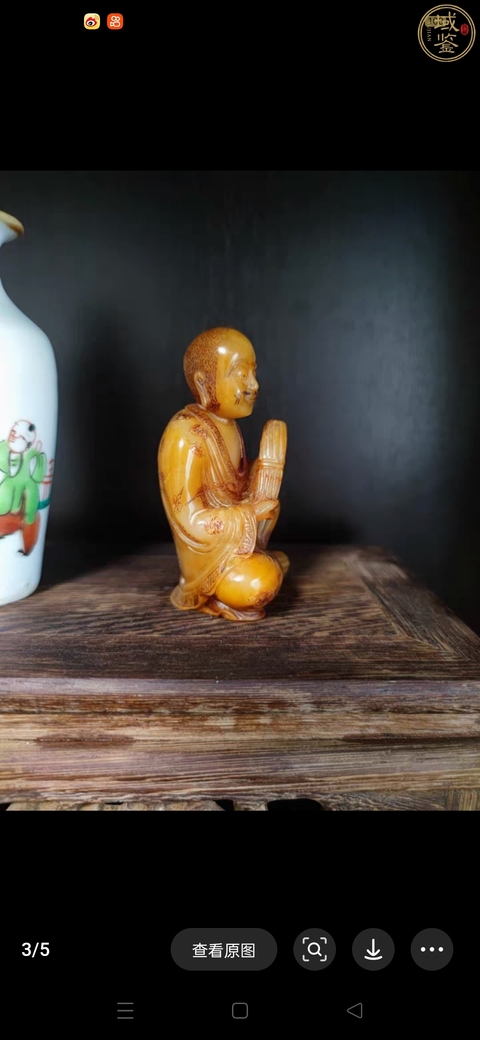 古玩雜項(xiàng)壽山石羅漢真品鑒賞圖
