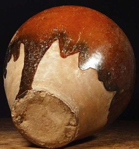 古玩陶瓷黃釉萬年罐真品鑒賞圖
