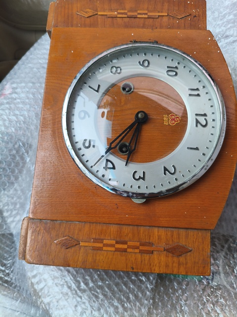 古玩雜項上海三五牌機械老臺式坐鐘拍賣，當前價格88元