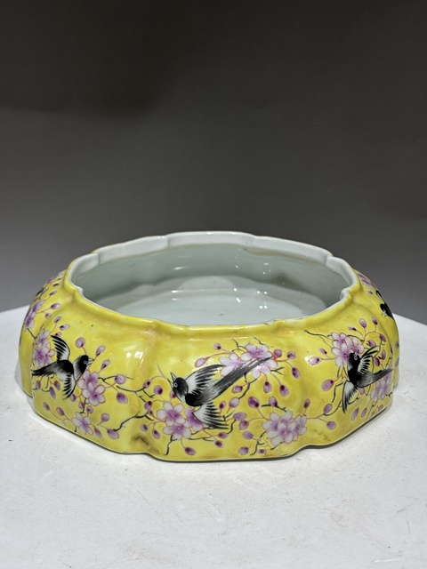 古玩陶瓷花鳥紋洗真品鑒賞圖