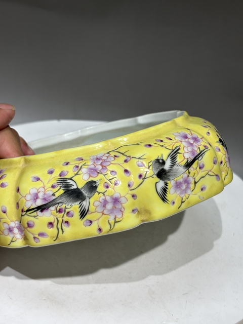 古玩陶瓷花鳥紋洗真品鑒賞圖