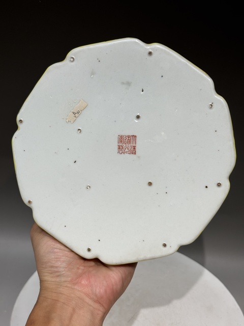 古玩陶瓷花鳥紋洗真品鑒賞圖