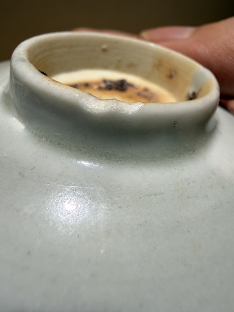 古玩陶瓷青白釉刻花茶托真品鑒賞圖