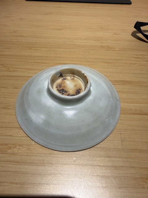 古玩陶瓷青白釉刻花茶托真品鑒賞圖
