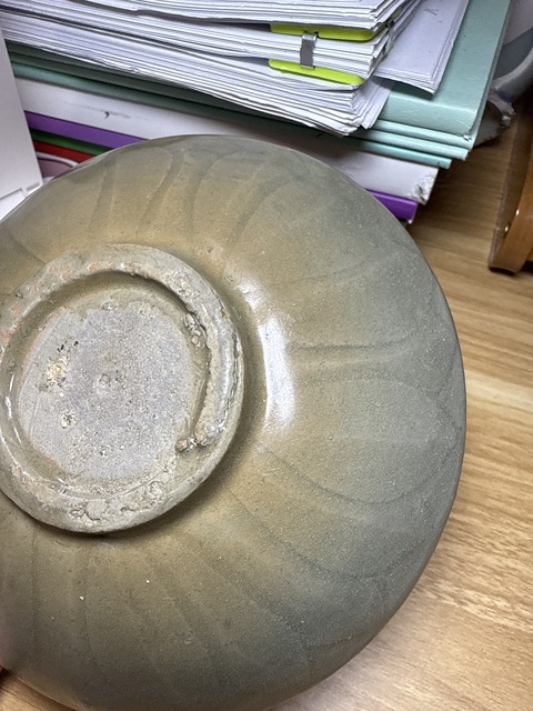 古玩陶瓷北宋龍泉窯蓮瓣盤真品鑒賞圖