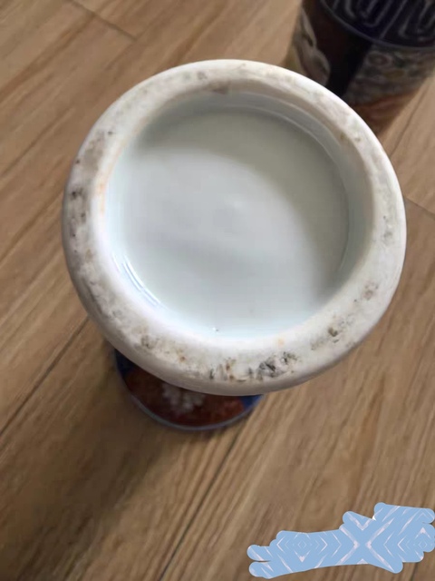 古玩陶瓷青花五彩花觚真品鑒賞圖
