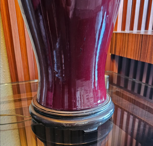 古玩陶瓷紅釉瓶真品鑒賞圖