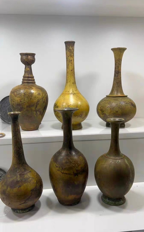 古玩銅器銅瓶真品鑒賞圖