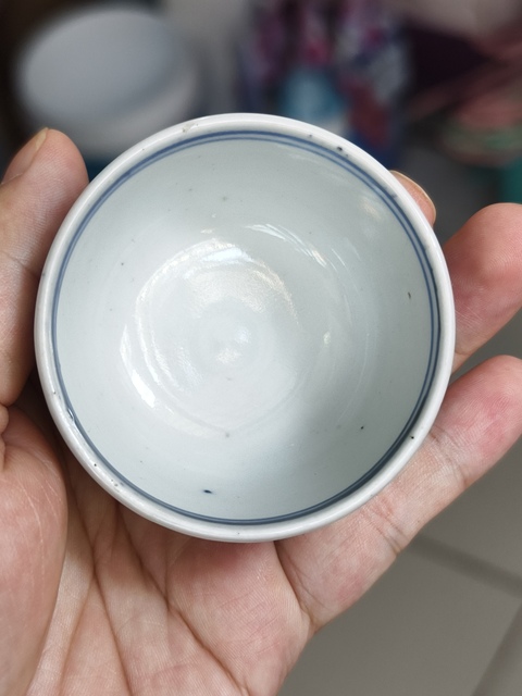 古玩陶瓷駿馬圖壓手杯真品鑒賞圖