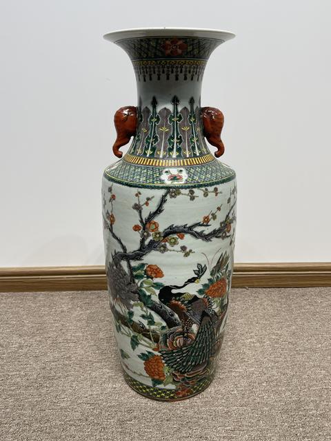 古玩陶瓷花鳥紋瓶真品鑒賞圖