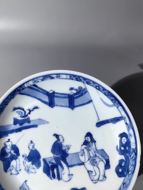 古玩陶瓷青花人物故事盤拍賣，當前價格1800元