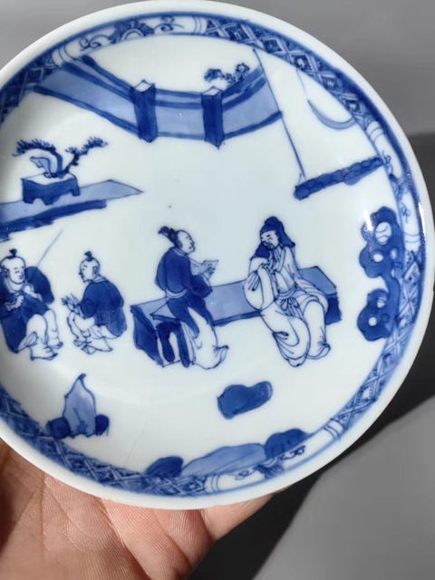 古玩陶瓷青花人物故事盤拍賣，當前價格1800元
