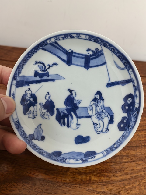 古玩陶瓷青花人物故事盤拍賣，當前價格1800元