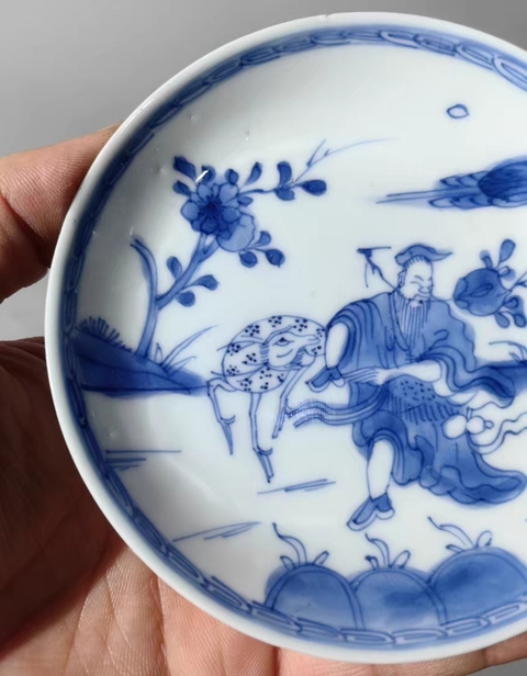 古玩陶瓷人物紋青花盤拍賣,當前價格1500元