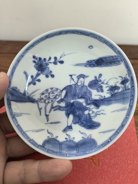 古玩陶瓷人物紋青花盤拍賣,當前價格1500元