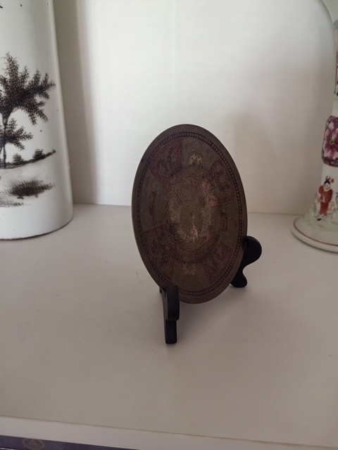 古玩銅器銅彩盤真品鑒賞圖