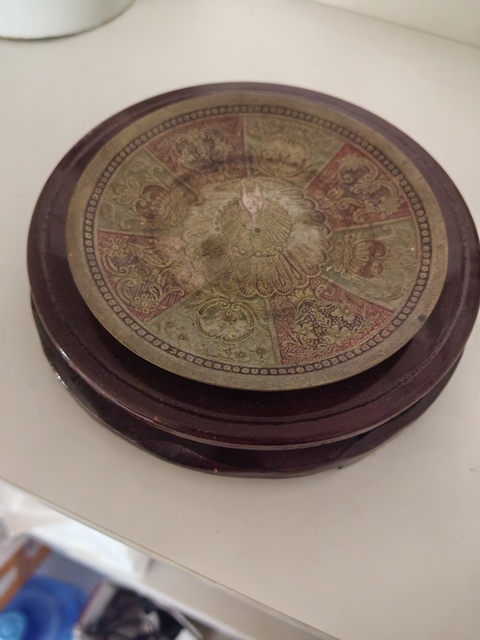 古玩銅器銅彩盤真品鑒賞圖