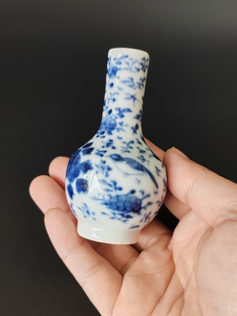 古玩陶瓷清光緒青花天球瓶拍賣,當前價格101元