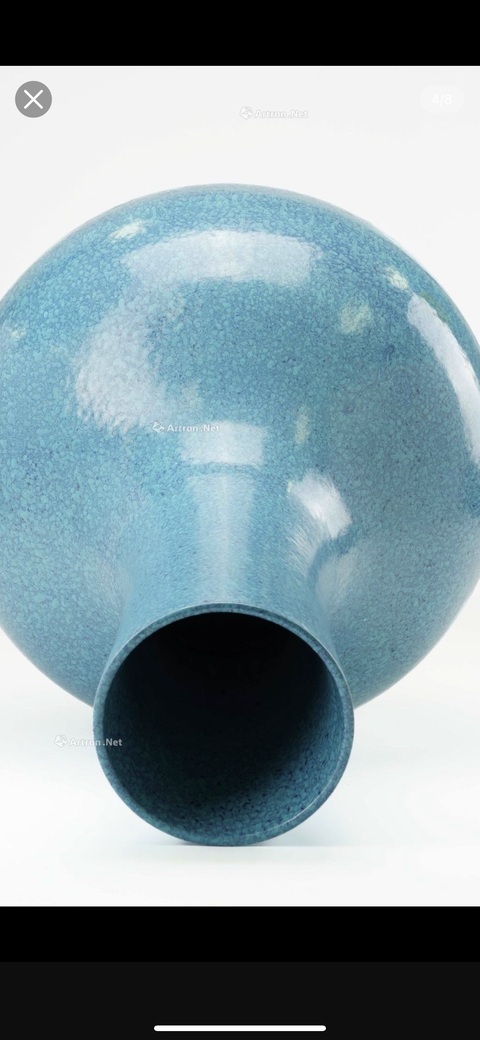 古玩陶瓷爐鈞釉瓶真品鑒賞圖