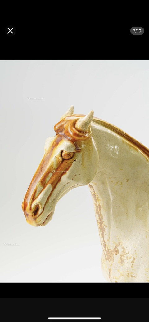 古玩陶瓷三彩馬真品鑒賞圖