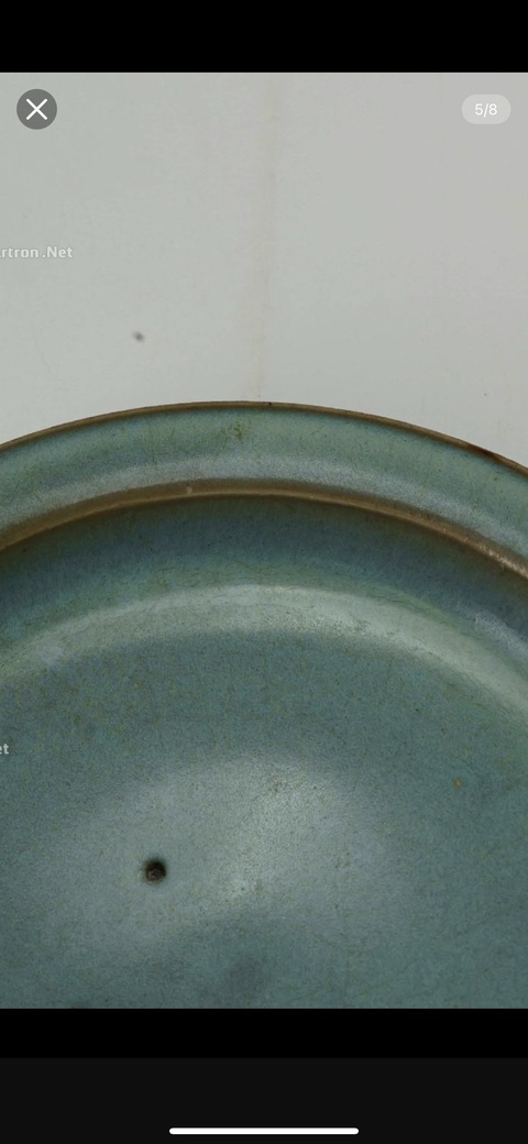 古玩陶瓷鈞窯天藍釉水洗，模糊，偏老真品鑒賞圖